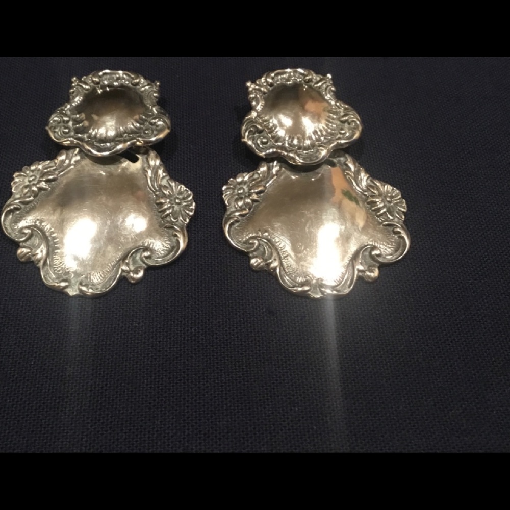 Foree sterling silver clip earrings-2.5 inches from top to bottom